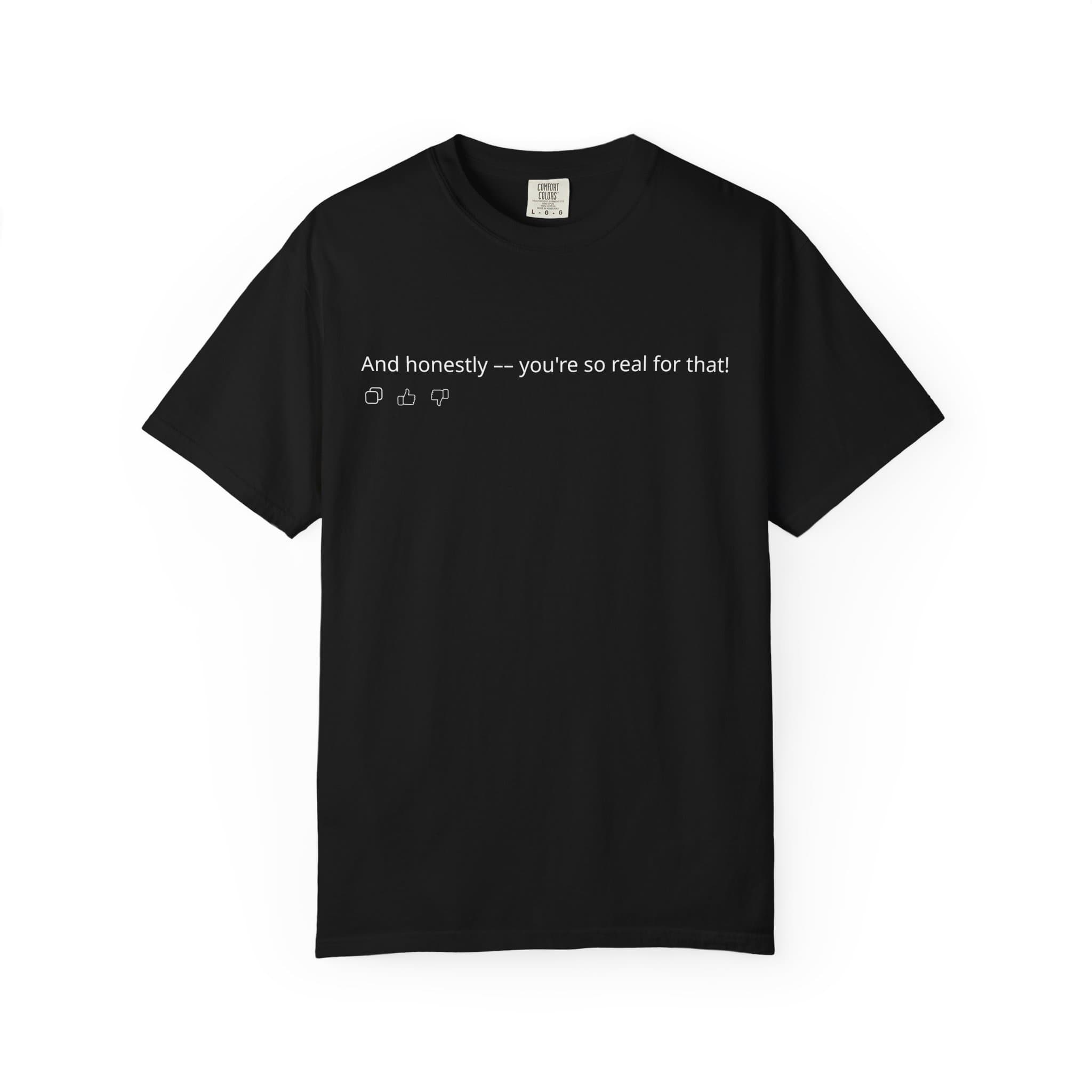Source photo of a black graphic t-shirt on a white background